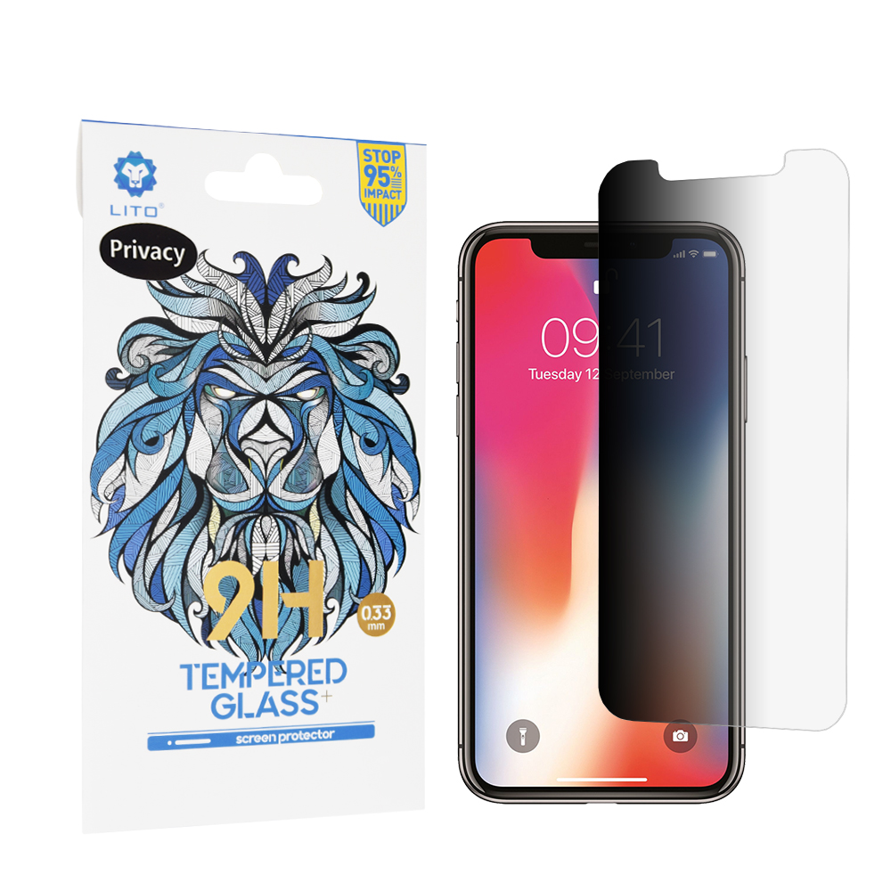 Калъф за iPhone X / iPhone XS / iPhone 11 Pro - Lito 2.5D Classic Glass - Privacy