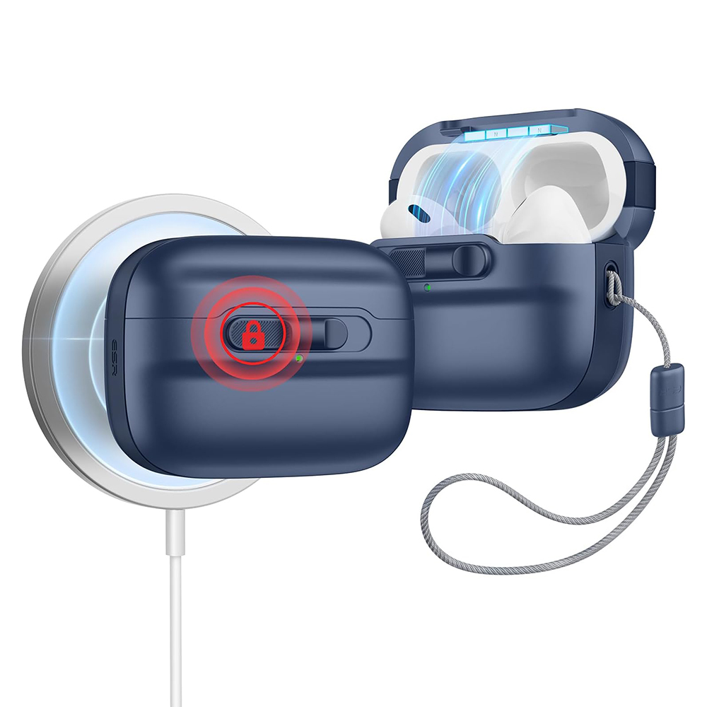 Калъф за Apple AirPods Pro 1/2 - ESR Pulse Magnetic HaloLock - Тъмносин