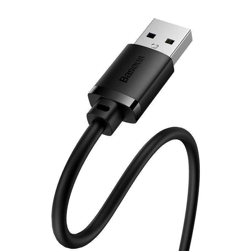 USB към USB удължителен кабел, 1 м - Baseus (B00631103111-00) - Черен