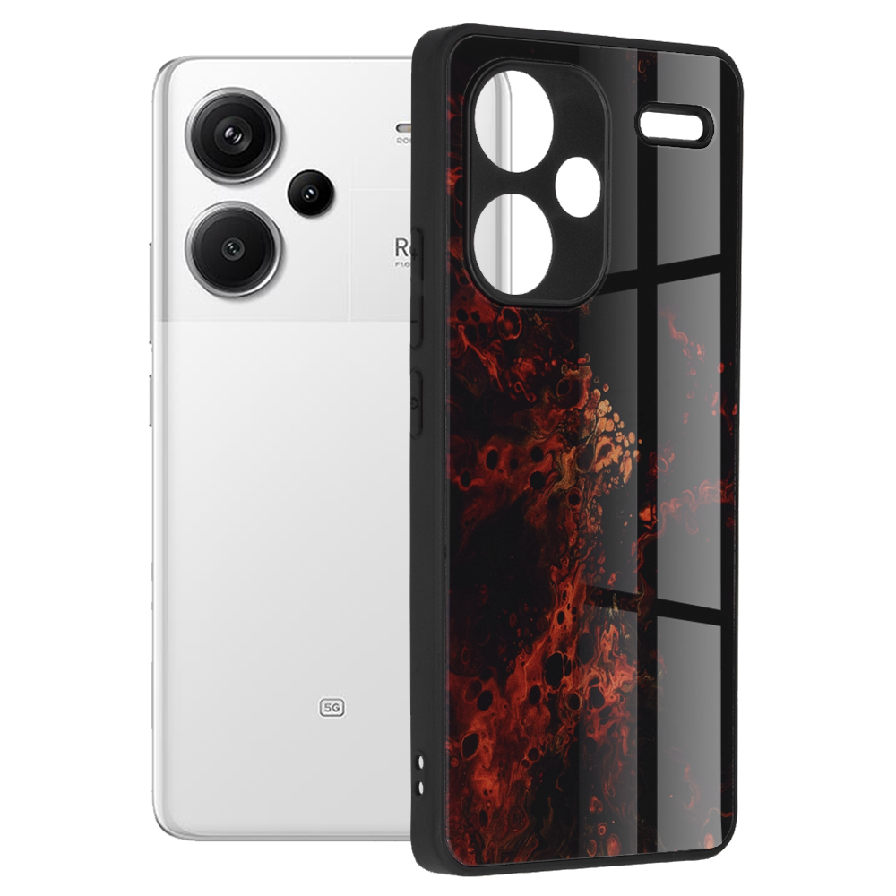 Калъф за Xiaomi Redmi Note 13 Pro+ 5G - Techsuit Glaze Series - Червен Nebula