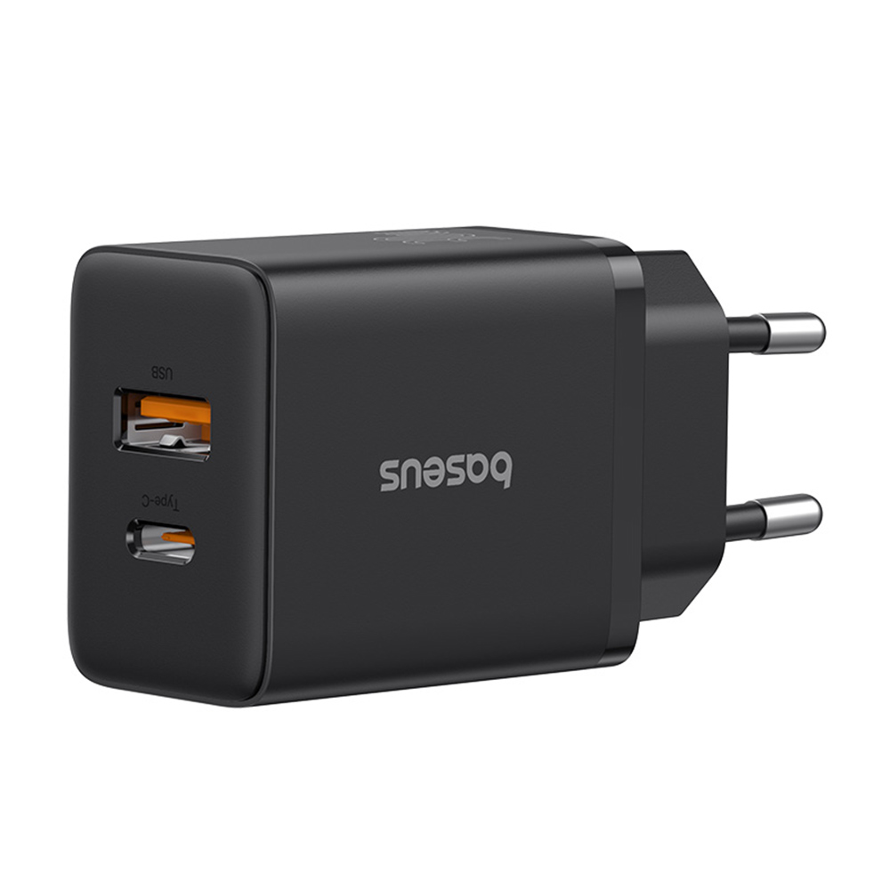 USB зарядно, Type-C, бързо зареждане 30W - Baseus (P10111404113-00) - клъстерно черно