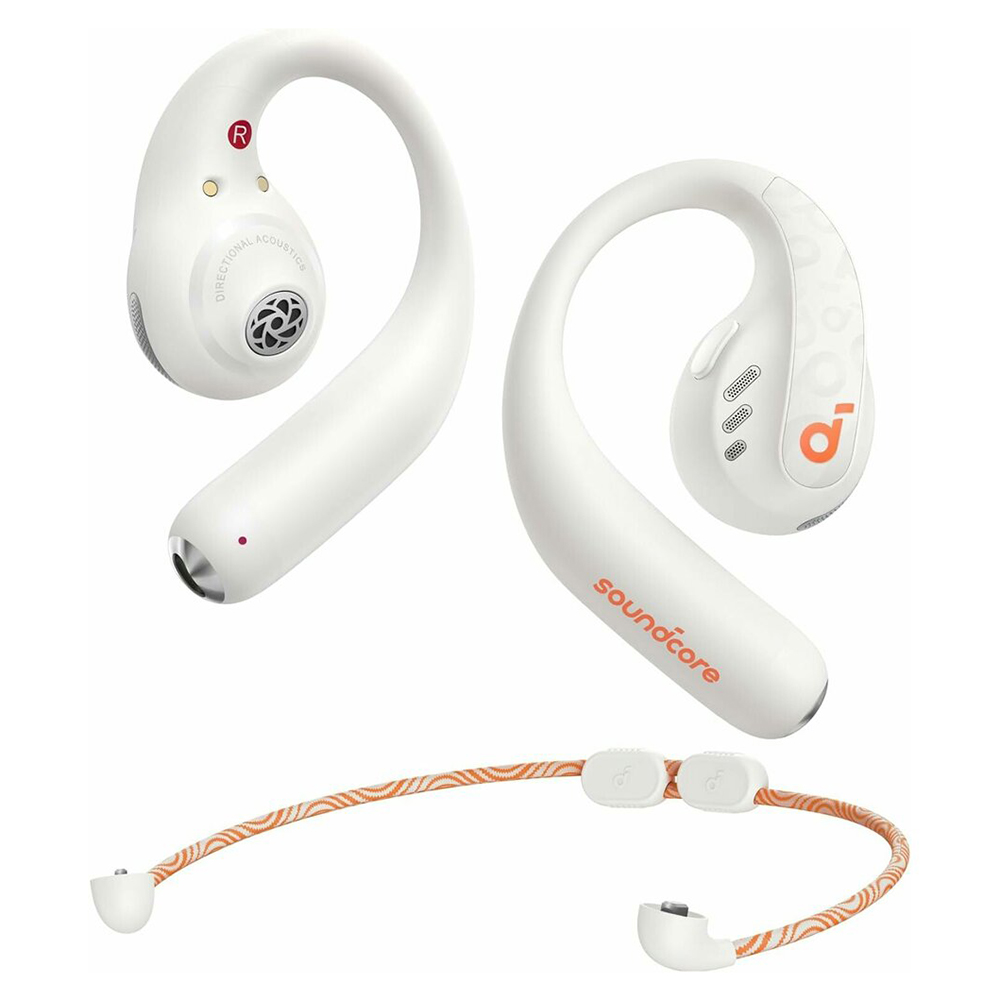 Безжични спортни слушалки, Bluetooth, водоустойчиви - Anker AeroFit (A3871G21) - бели