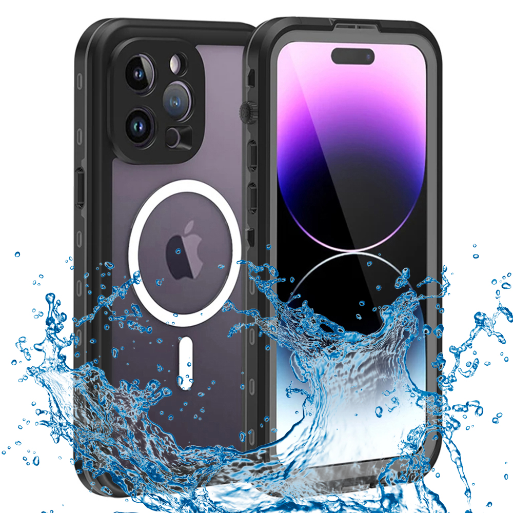 Калъф за iPhone 14 Pro Max - ShellBox Waterproof IP68 Case - Черен